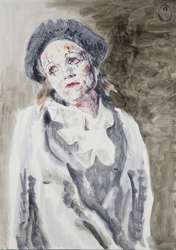 oil on paper - olio su carta di Piro